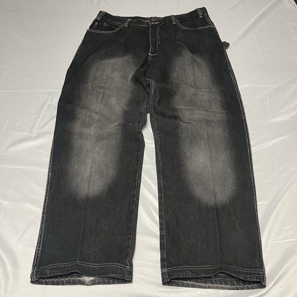 Vintage FUBU Jeans Men's Fits 38×33 Black Carpenter Baggy Hip Hop 90s Y2K